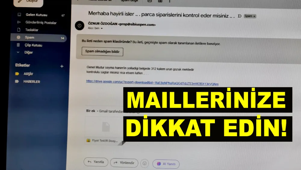 E-Posta Üzerinden Yeni Dolandırıcılık Tuzağı! 